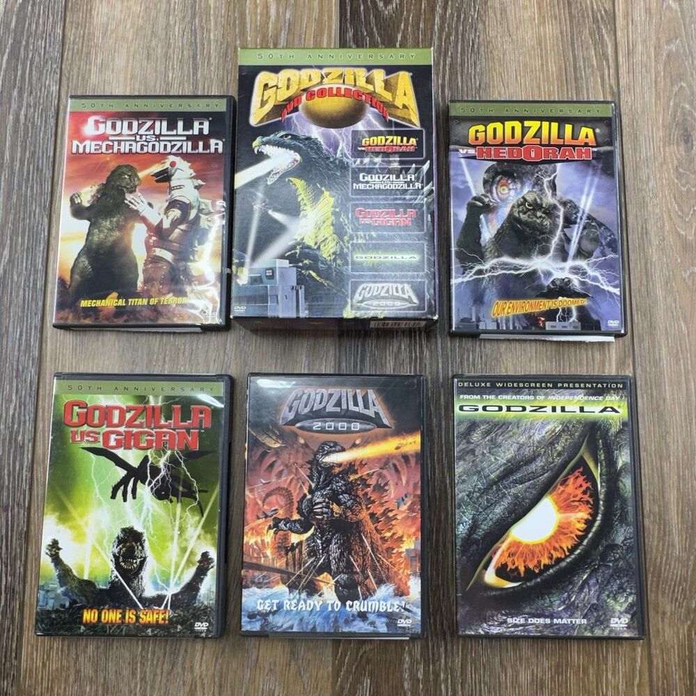 Godzilla DVD Collection 50th Anniversary  Box Set 5 Movies Complete Hedorah 2000